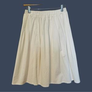 Sassy Flirty Hip Pleat Summer Cotton Linen Skirt